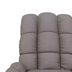 vidaXL Fauteuil de massage Tissu gris clair (100 % polyester), Bois, Métal