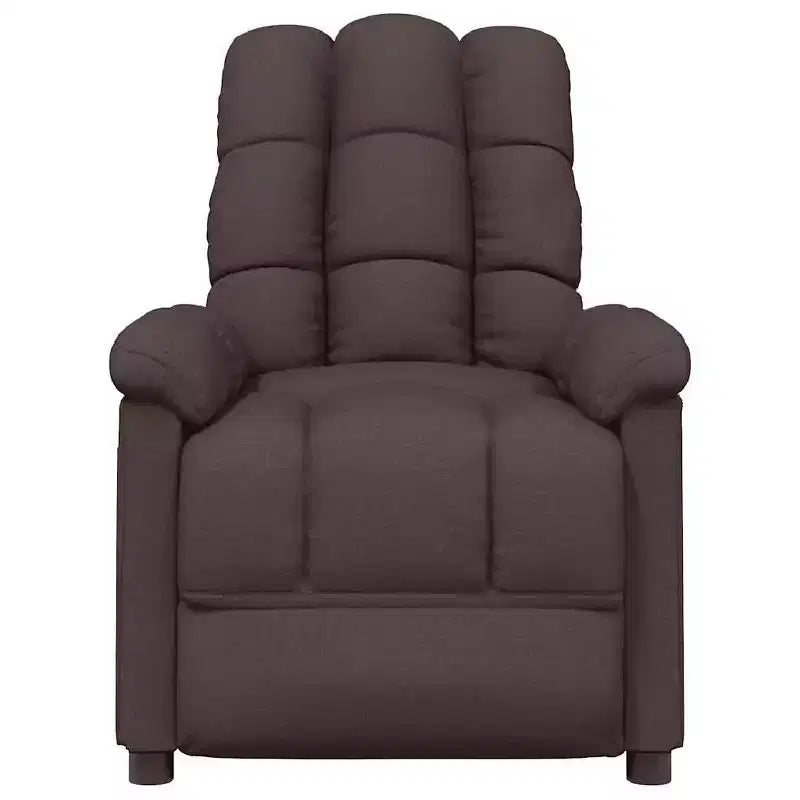 vidaXL Fauteuil de massage Tissu gris clair (100 % polyester), Bois, Métal