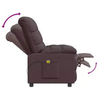 vidaXL Fauteuil de massage Tissu gris clair (100 % polyester), Bois, Métal