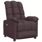vidaXL Fauteuil de massage Tissu gris clair (100 % polyester), Bois, Métal