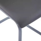 vidaXL Chaises de salle à manger, 4 pcs, gris, similicuir et acier, standard