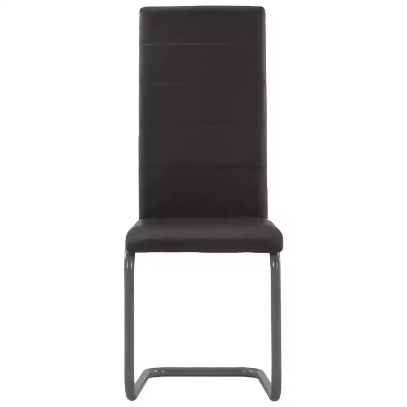 vidaXL Chaises de salle à manger, 4 pcs, gris, similicuir et acier, standard