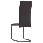 vidaXL Chaises de salle à manger, 4 pcs, gris, similicuir et acier, standard