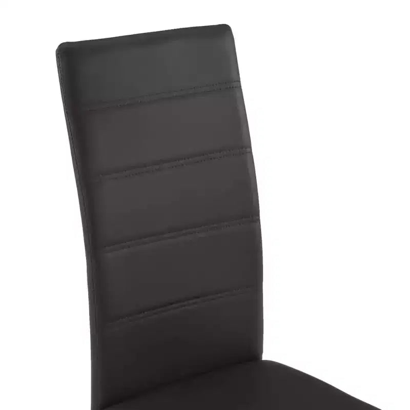 vidaXL Chaises de salle à manger, 4 pcs, gris, similicuir et acier, standard
