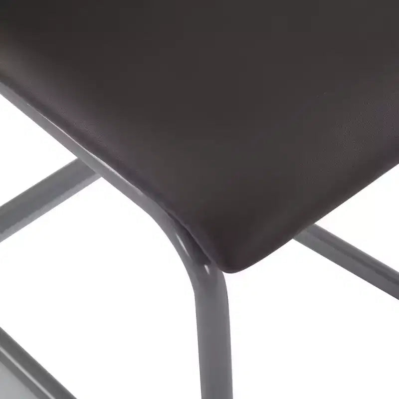 vidaXL Chaises de salle à manger, 4 pcs, gris, similicuir et acier, standard