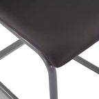 vidaXL Chaises de salle à manger, 4 pcs, gris, similicuir et acier, standard