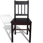 vidaXL Lot de 2 chaises de salle à manger en bois de pin massif blanc, 84 cm de haut
