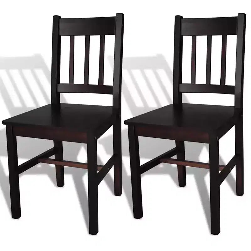 vidaXL Lot de 2 chaises de salle à manger en bois de pin massif blanc, 84 cm de haut