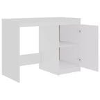 vidaXL Bureau blanc Bois d'ingénierie 140 cm x 50 cm x 76 cm Rangement