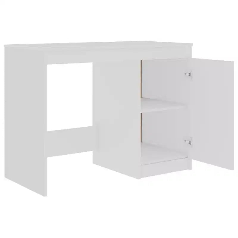vidaXL Bureau blanc Bois d'ingénierie 140 cm x 50 cm x 76 cm Rangement