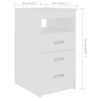 vidaXL Bureau blanc Bois d'ingénierie 140 cm x 50 cm x 76 cm Rangement