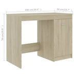 vidaXL Bureau blanc Bois d'ingénierie 140 cm x 50 cm x 76 cm Rangement