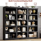 GustoWave, étagère ouverte avec tablettes ajustables, meuble de rangement style rustique de 60 cm de large
