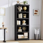 GustoWave, étagère ouverte avec tablettes ajustables, meuble de rangement style rustique de 60 cm de large