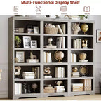 GustoWave, étagère ouverte avec tablettes ajustables, meuble de rangement style rustique de 60 cm de large