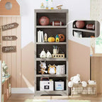 GustoWave, étagère ouverte avec tablettes ajustables, meuble de rangement style rustique de 60 cm de large