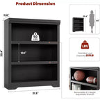 GustoWave, étagère ouverte avec tablettes ajustables, meuble de rangement style rustique de 60 cm de large