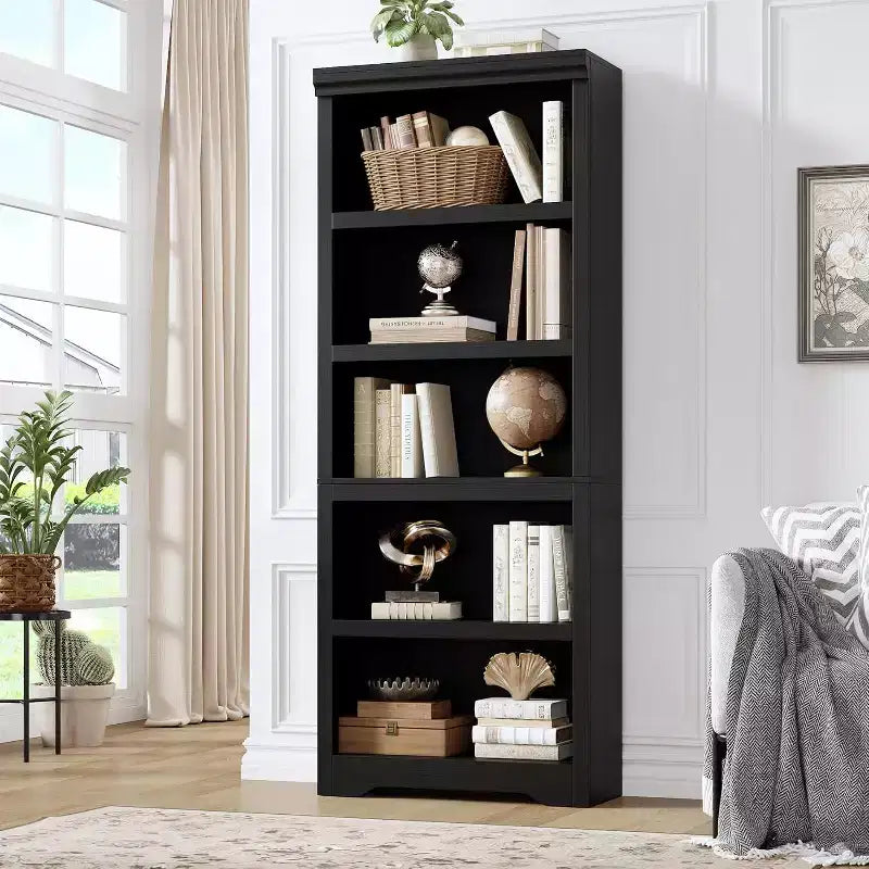 GustoWave, étagère ouverte avec tablettes ajustables, meuble de rangement style rustique de 60 cm de large