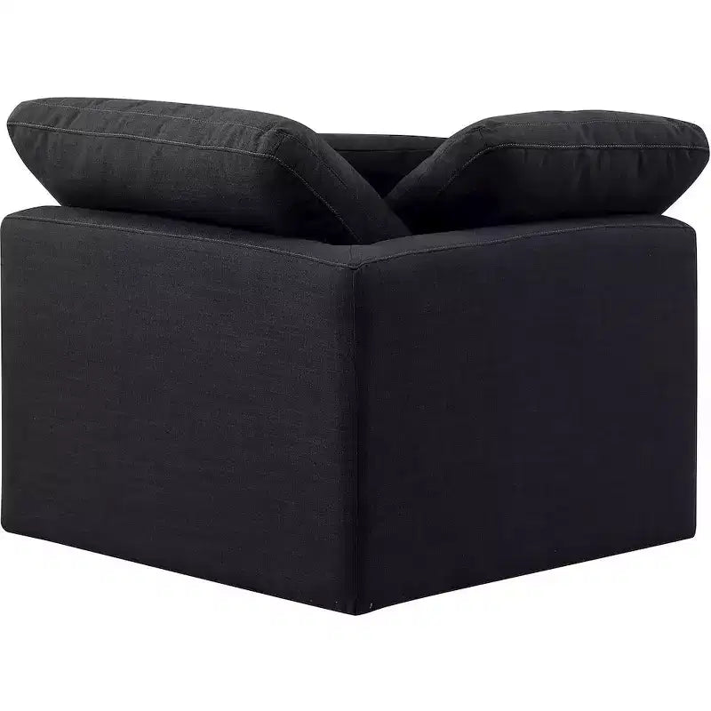 Fauteuil d'angle en tissu texturé lin Indulge Meridian Furniture