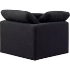 Fauteuil d'angle en tissu texturé lin Indulge Meridian Furniture