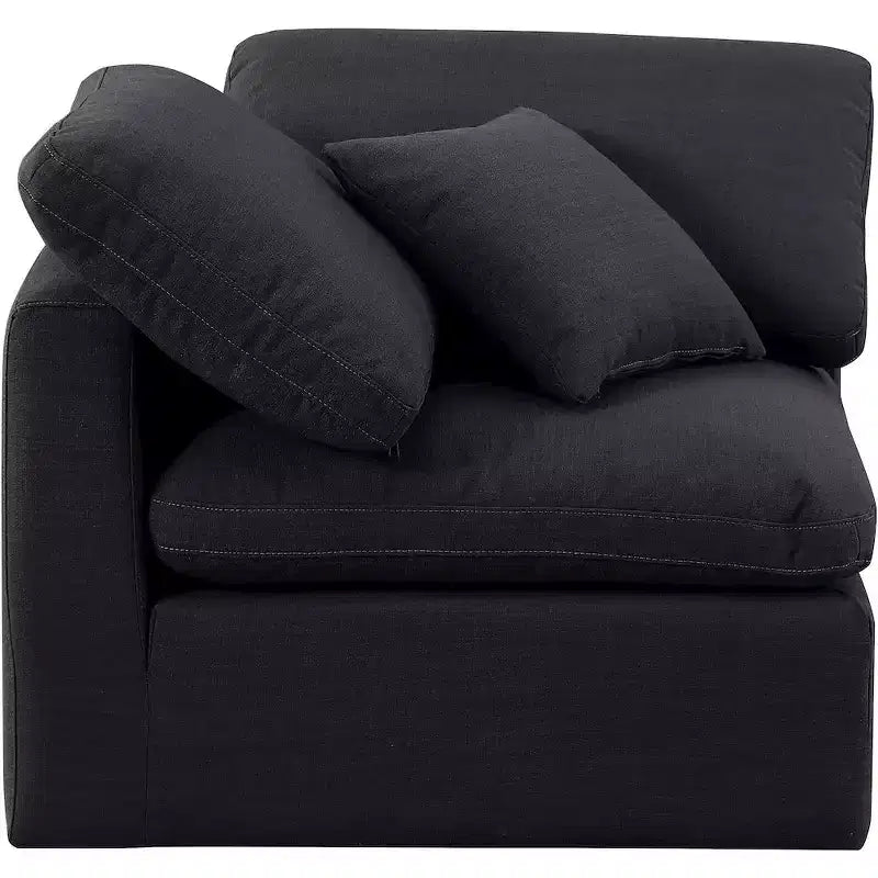 Fauteuil d'angle en tissu texturé lin Indulge Meridian Furniture