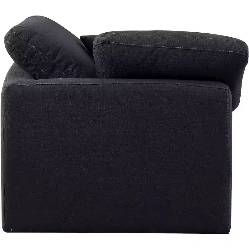 Fauteuil d'angle en tissu texturé lin Indulge Meridian Furniture