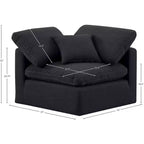Fauteuil d'angle en tissu texturé lin Indulge Meridian Furniture