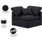 Fauteuil d'angle en tissu texturé lin Indulge Meridian Furniture