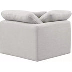 Fauteuil d'angle en tissu texturé lin Indulge Meridian Furniture