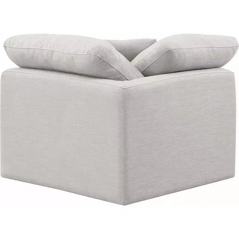 Fauteuil d'angle en tissu texturé lin Indulge Meridian Furniture