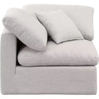 Fauteuil d'angle en tissu texturé lin Indulge Meridian Furniture
