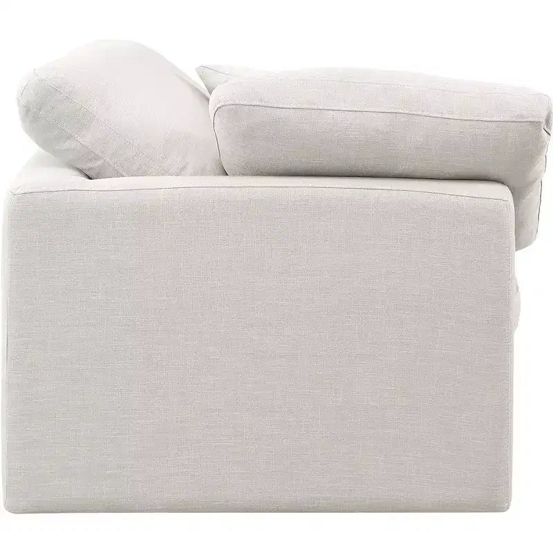 Fauteuil d'angle en tissu texturé lin Indulge Meridian Furniture