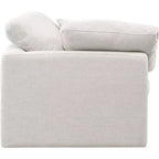 Fauteuil d'angle en tissu texturé lin Indulge Meridian Furniture
