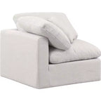 Fauteuil d'angle en tissu texturé lin Indulge Meridian Furniture