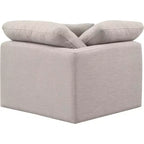 Fauteuil d'angle en tissu texturé lin Indulge Meridian Furniture