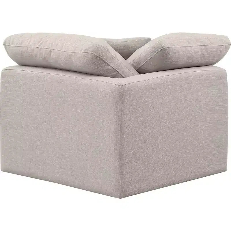Fauteuil d'angle en tissu texturé lin Indulge Meridian Furniture