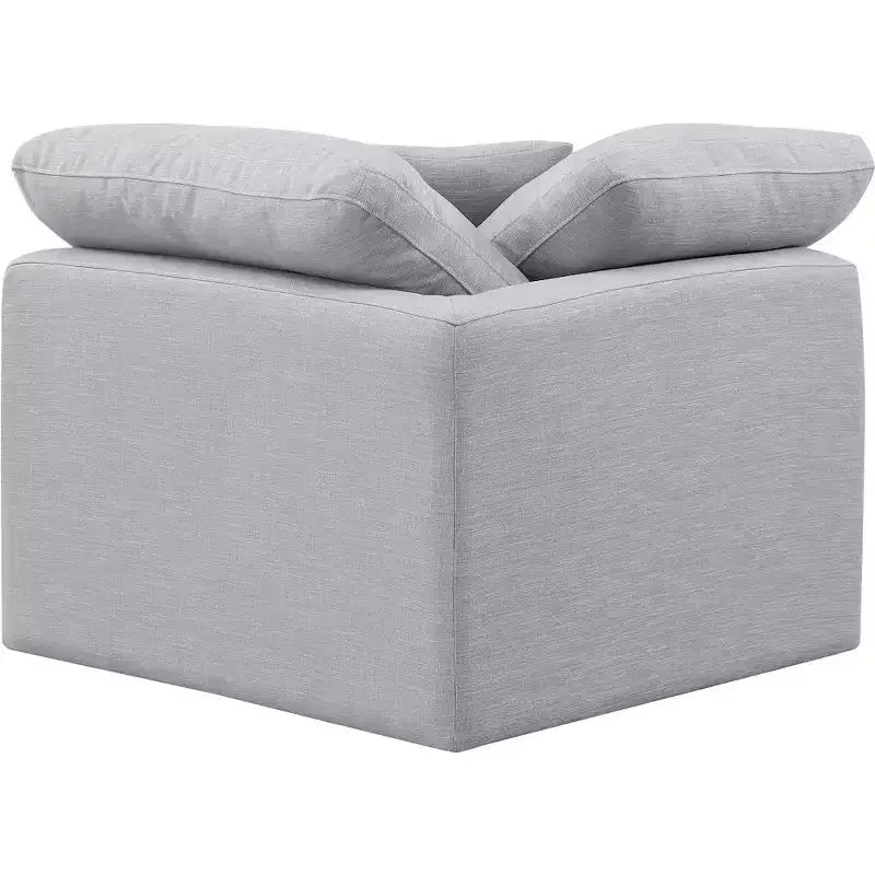 Fauteuil d'angle en tissu texturé lin Indulge Meridian Furniture