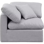 Fauteuil d'angle en tissu texturé lin Indulge Meridian Furniture