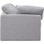 Fauteuil d'angle en tissu texturé lin Indulge Meridian Furniture