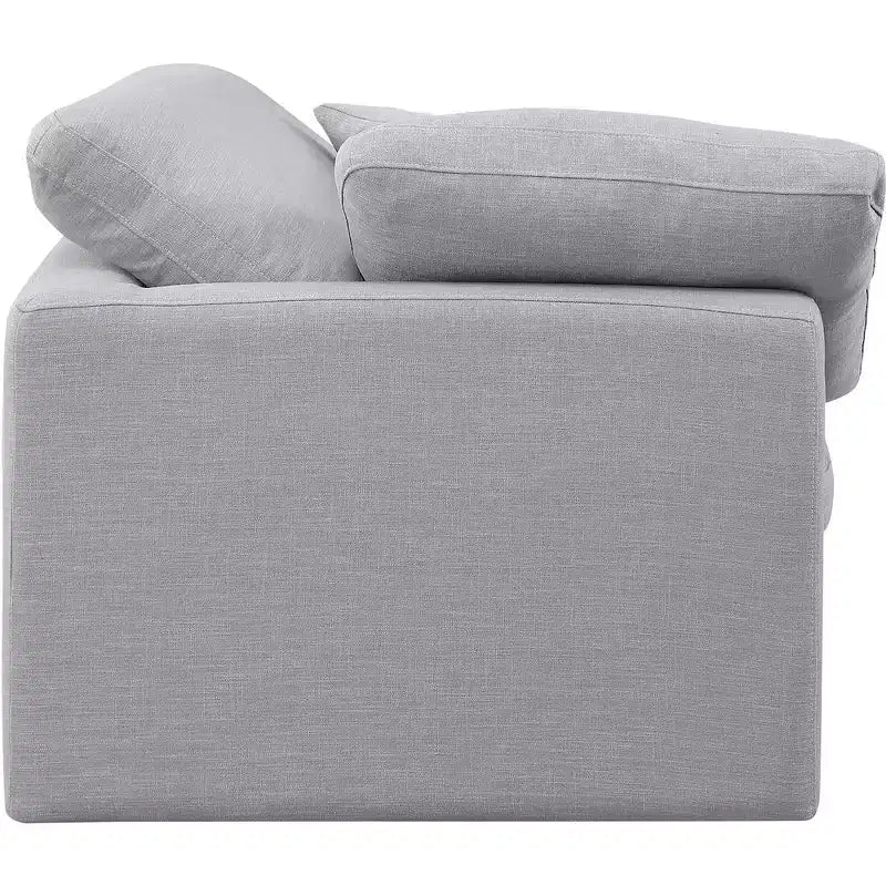 Fauteuil d'angle en tissu texturé lin Indulge Meridian Furniture