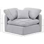 Fauteuil d'angle en tissu texturé lin Indulge Meridian Furniture