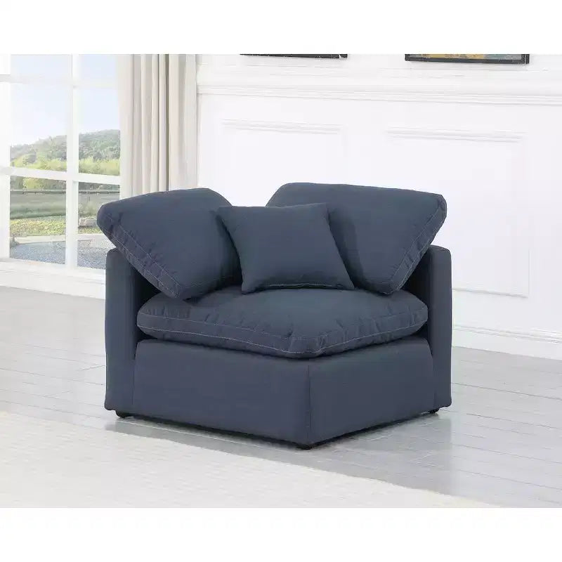 Fauteuil d'angle en tissu texturé lin Indulge Meridian Furniture