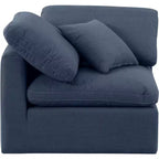 Fauteuil d'angle en tissu texturé lin Indulge Meridian Furniture