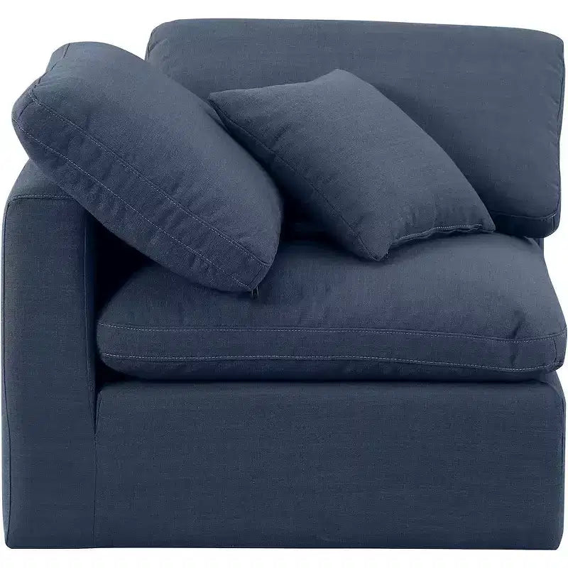 Fauteuil d'angle en tissu texturé lin Indulge Meridian Furniture