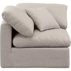 Fauteuil d'angle en tissu texturé lin Indulge Meridian Furniture
