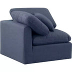 Fauteuil d'angle en tissu texturé lin Indulge Meridian Furniture