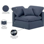 Fauteuil d'angle en tissu texturé lin Indulge Meridian Furniture