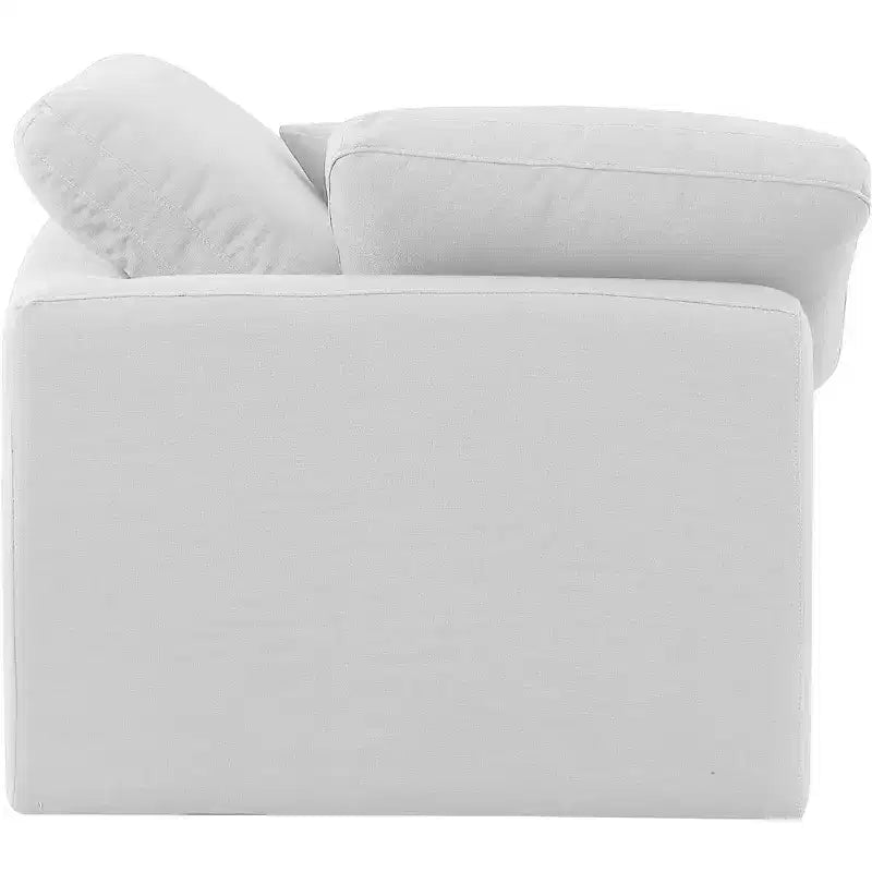 Fauteuil d'angle en tissu texturé lin Indulge Meridian Furniture