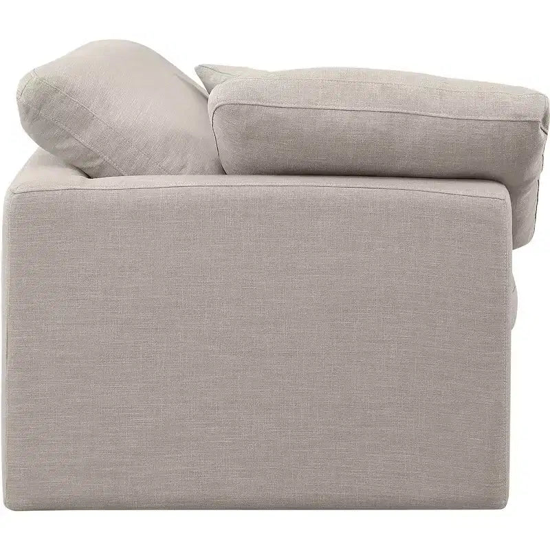 Fauteuil d'angle en tissu texturé lin Indulge Meridian Furniture