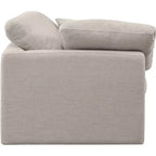 Fauteuil d'angle en tissu texturé lin Indulge Meridian Furniture